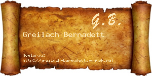 Greilach Bernadett névjegykártya